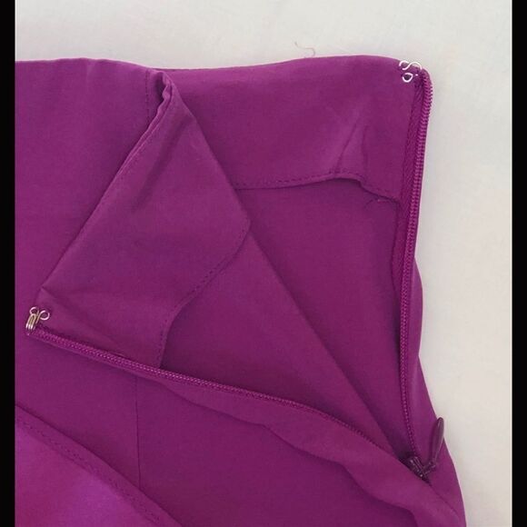 SILK CHARMEUSE LUXURY LAYERED ASYMMETRIC SHORT SKIRT - Picture 7 of 11